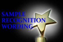 Sample Awards Wording